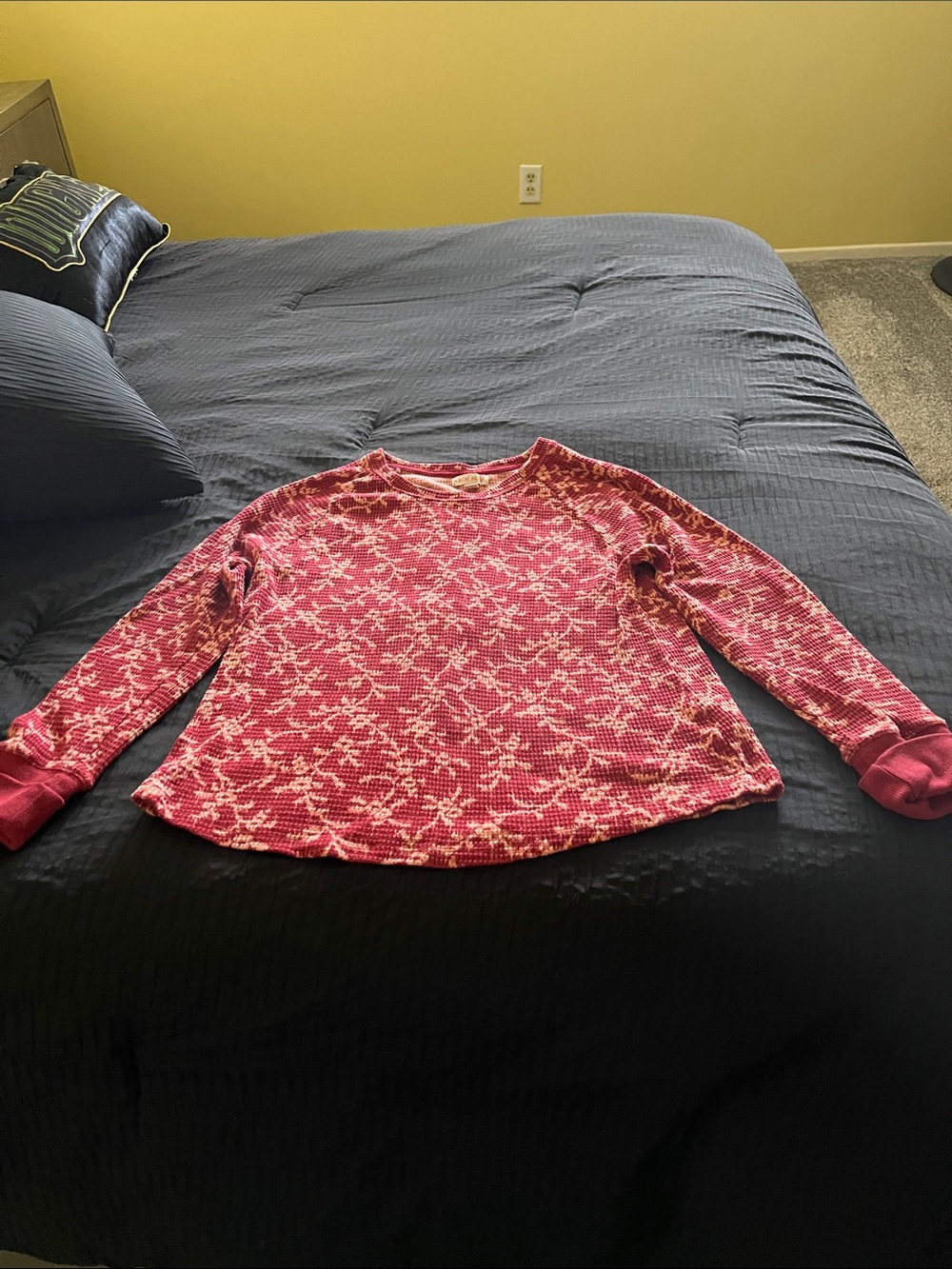 Knox Rose Raspberry Pink Patterned Waffle Knit Pullover - Picture 4 of 5